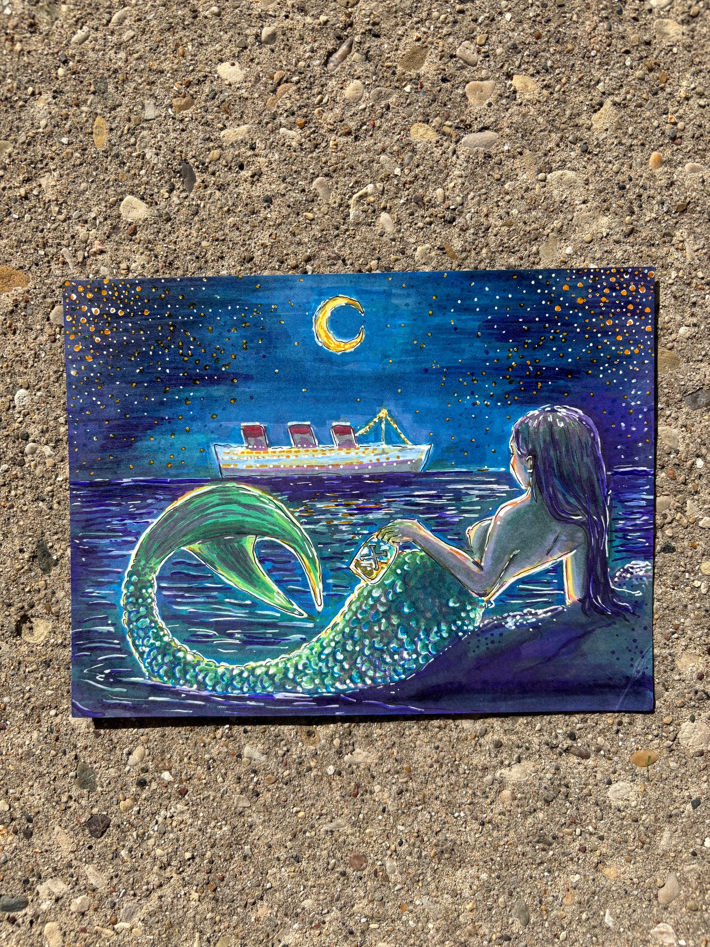 "Boozy Mermaid" Original